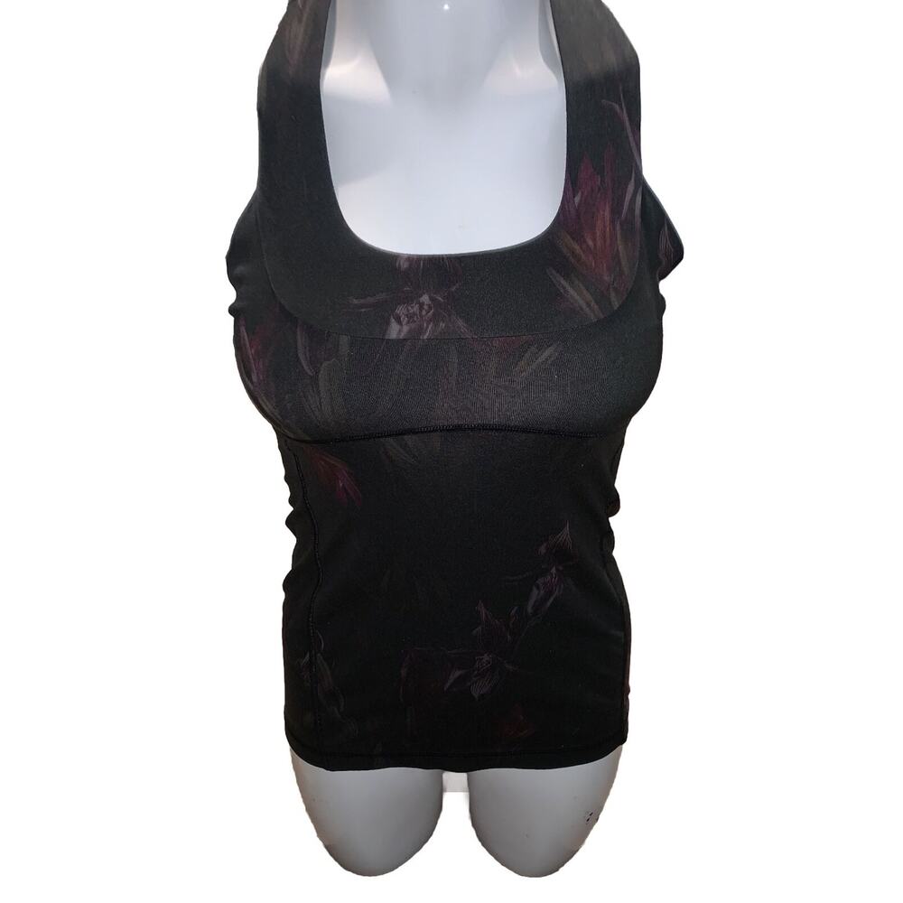 Lululemon Scoop Neck Tank Women's Size 6* Midnight Iris Multi Black
